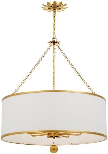 Crystorama Broche 8 Light Antique Gold Chandelier