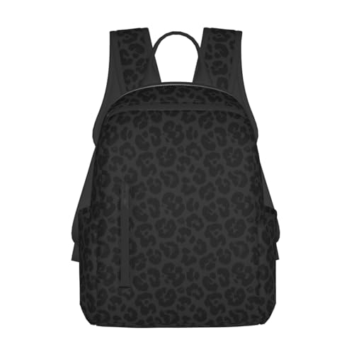 RIMENCH Travel Laptop Backpack Business Anti Theft Dark Gray Black Leopard Cheetah Print Durable Backpack College Computer Bag Gifts For Men & Women