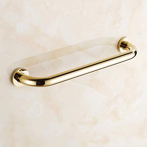 Shower Handicap Grab Bars for Bathroom Wall, Brass Anti-Slip Grip Hand Rail, Polished Brass Grab Rail Handle Bar,Disabled Handrail Safety Bathtub (Four Sizes) (Size : 32cm)