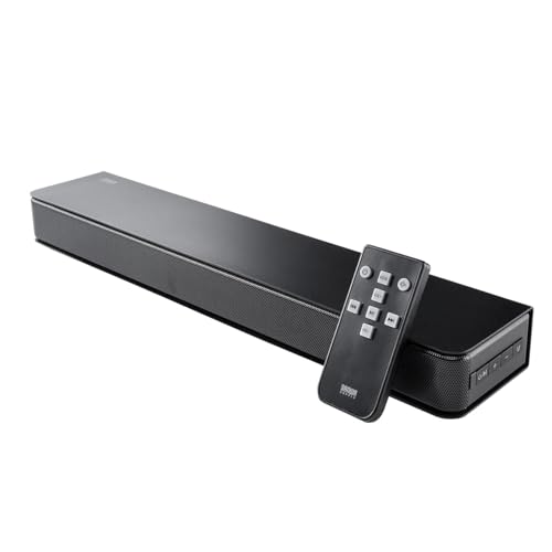 サンワダイレクト サウンドバー 2.1cテレビ スピーカー 400-SP081 Amazon.co.jp: サンワダイレクト サウンドバー 薄型 高さ4cm 40W出力