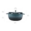Amazon Basics Cast Iron Dutch Oven Pot with Lid, Enameled, Round, Dual Handles, Heavy-Duty, Medium, 6-Quart, Gray #1