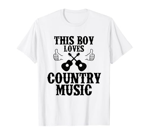 Country This Boy Loves Country Music Fogata occidental de Estados Unidos Camiseta