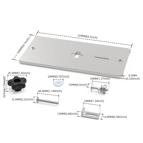 Jig Saw Insert Plate Jig Saw Flip Board Electric Jig Saw Flip Board Aluminum Alloy Router Table Insert Plate for Woodworking - Image 2