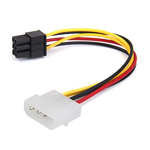 Cable PCIE 4 pines a 6 pines hembra de 18 cm para tarjeta de video en pack de 2 4
