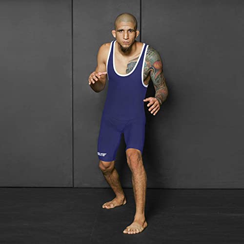 Elite Sports Men’s Wrestling Singlets, Standard Singlet For Men Wrestling Uniform (Navy, Small) #TOP6