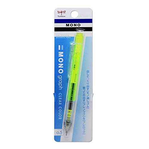Tombow Mechanical Pencil, Monograph Clear Color 0.5mm, Clear Lime (DPA-138C)