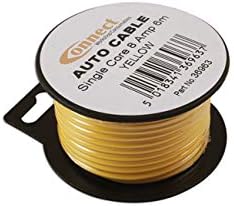 Connect 36963 Yellow Single Core Auto Cable 14/0.30 6m