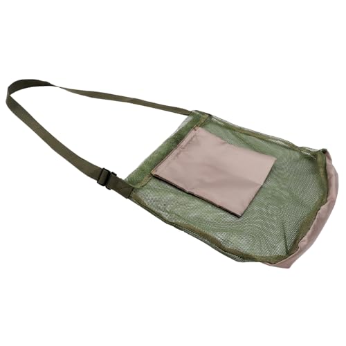 Breathable Mesh Mushroom Pouch Large Capacity Reusable Garden Fruit Bag for Shoulder Outdoor Activities