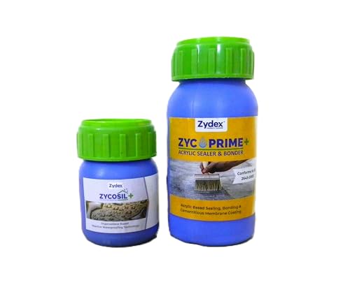 Image of Zycosil+ 100ml & Zycoprime+ 250ml Waterproofing Kit | Nanotechnology Silane Penetrating Waterproofing + Acrylic Sealer & Bonder | For Terrace, Walls, Bathrooms, Basements, Tiles & Cement Surfaces