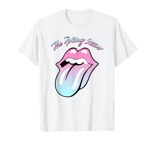 Lengua de gradiente oficial de Rolling Stones Camiseta