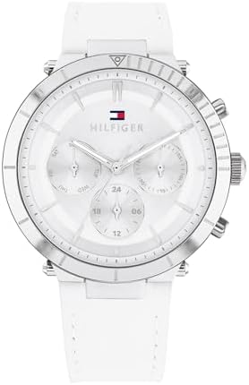 Tommy Hilfiger Multi Zifferblatt Quarz Uhr für Damen mit Weisses ...