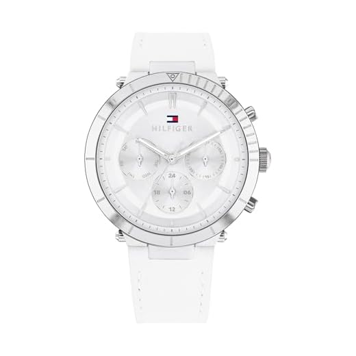 Tommy Hilfiger Reloj Analógico de Cuarzo multifunción para mujer con Correa en piel Blanco - 1782352