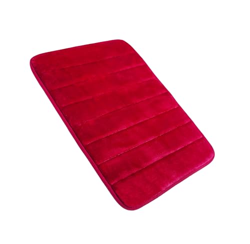 ERALIFE Wine Red Memory Foam Bath Mat
