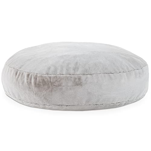 Image of Jaxx 6 Foot Cocoon - 2-in-1 Convertible Bean Bag Bed & Large Bean Bag Chair for Adults - Premium Faux Fur, Silver Rabbit