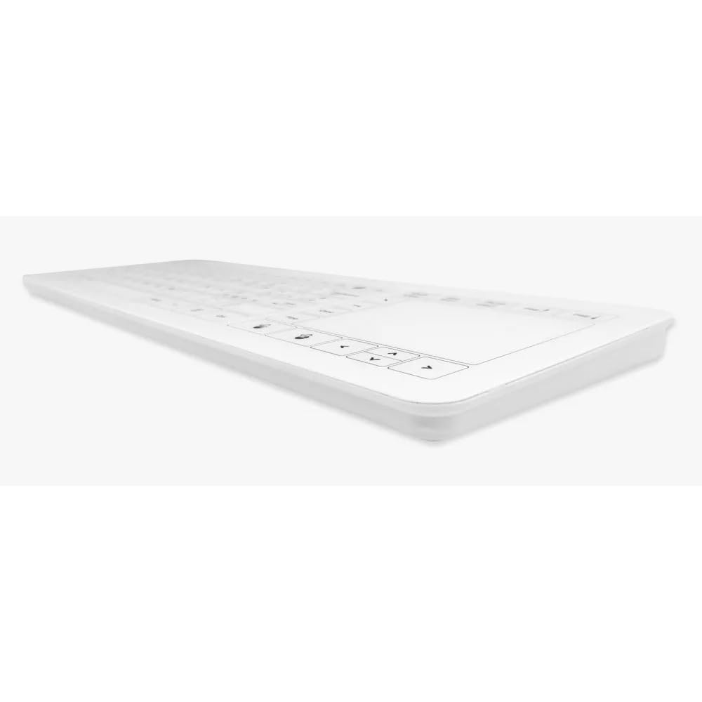 Teclado de Vidrio USB con Panel táctil Diseño Antibacteriano Impermeable for clínicas y Laboratorios