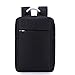 Produktbild WAVENI Laptop Rucksack wasserdicht Nylon Aktentasche Laptoptasche Tablet für College Travel Business Sports (Color : Black)