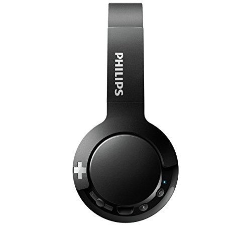 Image of Philips BASS+ SHB3075 Wireless Headphones, up to 12 Hours of Playtime - Matte Black