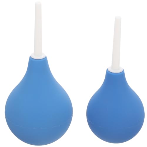 Cabilock Ampoule Auriculaire pour Adultes 2 Pièces 160ml en Silicone Bleu Fonction Nettoyage Polyvalent pour Hygiène Quotidienne