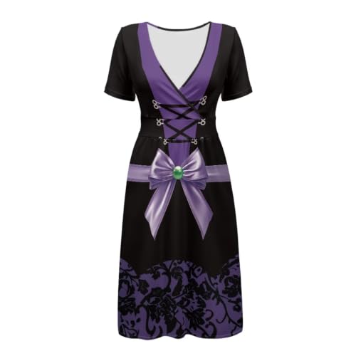 Image of Women's Summer Dresses Short Sleeve Formal Dresses with Pockets