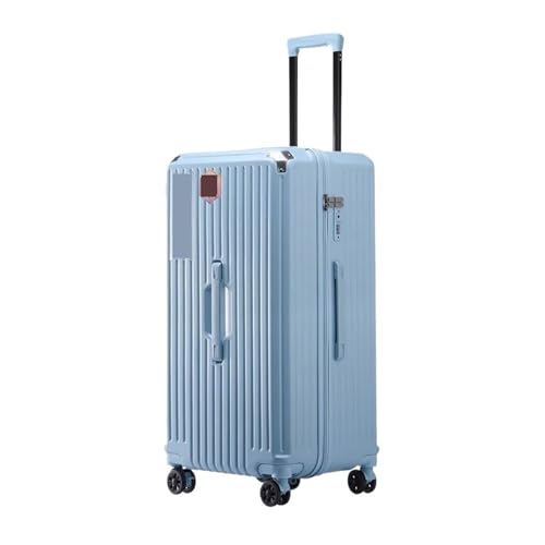 Rectangular Travel Large Size Lightweight Carry-on Suitcase with Five Wheels Luggage Case(Light Blue,20 inch)