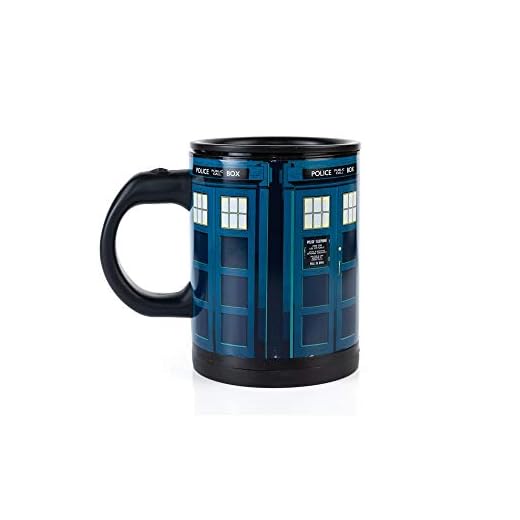 Doctor Who Tardis Self Stirring Travel Coffee Mug - Automatic Self Mixing & Spinning Cup - 12 oz