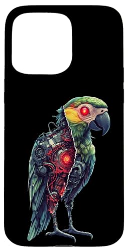 �ʔ����I�E�����{�b�g�������D�ƃT�C�{�[�O�I�E�����{�b�g Robot Parrot Lover Cyborg AI �X�}�z�P�[�X iPhone 15 Pro Max �p