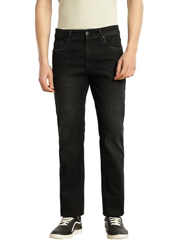 Image of Thomas Scott Men's Cricket Club Straight Fit Mid-Rise Faded Stretchable Jeans | 5 Pocket Denim