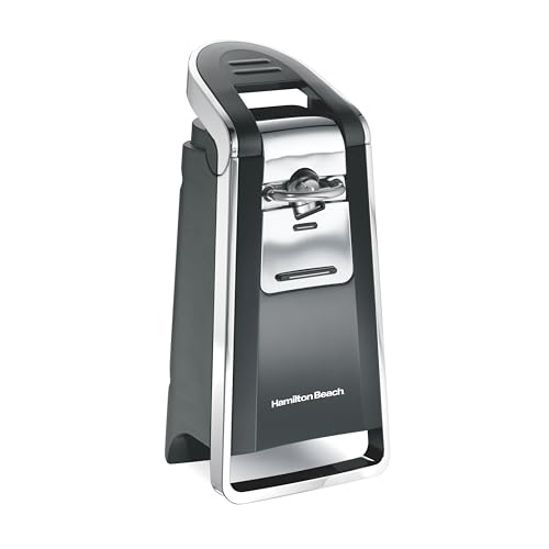 Comparison: Best Automatic Can Opener 3 Hamilton Beach Smooth Touch Electric Automatic Can Opener with Easy Push Down Lever, Eliminates Sharp Edges, Opens All Standard-Size and Pop-Top Cans, Extra Tall, Black and Chrome (76606AG)