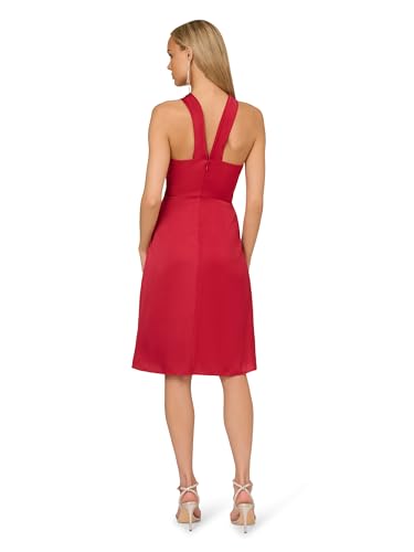 Adrianna Papell Womens Woven Halter Short Dress2