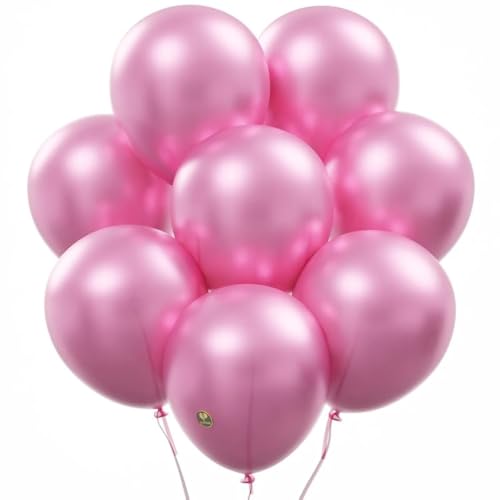 Image of AFTERLOON Natural Rubber Latex Mini Balloons 50 pcs Pearlized Light Pink 5 Inch, Plastic-Free Alternative Pearlescent Durable Thickened Extra Strong Helium Float, Baby Shower Garland Wedding Decor