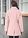 Allegra K Women's Elegant Notched Lapel Button Single Breasted Winter Coat X-Small Pink
