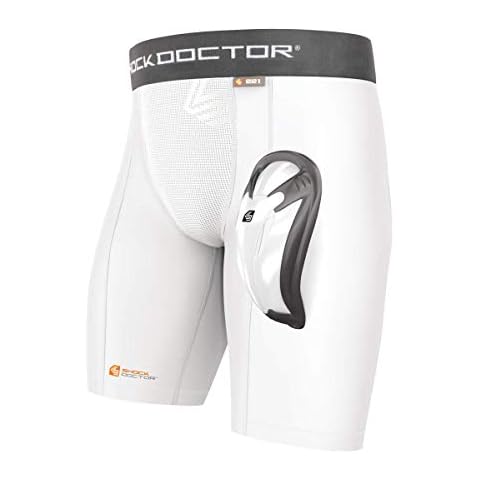 Shock Doctor Herren Kompressions-short mit Bioflex Cup Tiefschutz Cover