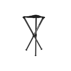 Basic Model – Black Color – 3 Legged Folding Stool in Aluminium – Height 20″ to 24″ – Maximum Load 330 to 385 lbs – Made in Sweden