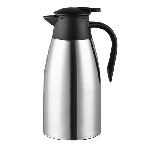 2.1 Litre Caraffa Termica 304 Termos Caffè In Acciaio Inox Caraffa Termica Sottovuoto Isolato, Inox Brocca Thermos a Doppia Parete Isolata Sotto Vuoto 36h per Tè Acqua Bevande