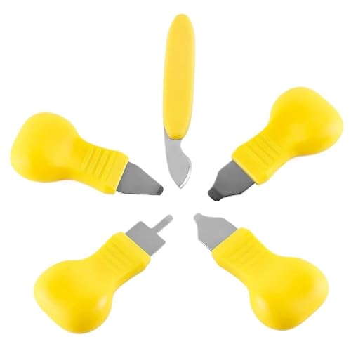 LOCKLGFMCZ Herramienta de reparación y extracción cuchillas for abrir cerrar cajas traseras relojes, 5 tamaños, perfecta for reparar reemplazar baterías Herramientas para la reparación de relojes