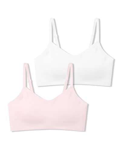 SALIA GIRL Trainings-BHS mit Fester Polsterung für Mädchen Nahtlose Sport-BHS im Cami-Stil für Teenager von 10 bis 14 Jahren mit Verstellbaren Trägern