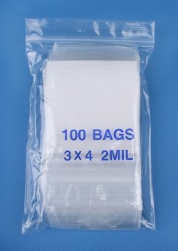 Plymor 3 x 4 in, 2 Mil White-Block Zipper Reclosable Bags (Case of 1,000) image 5