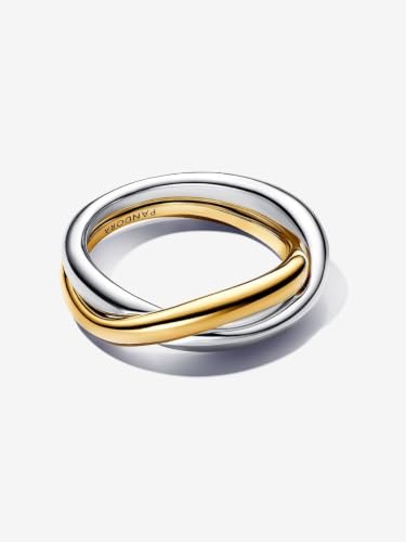 Miniatura 4 de Pandora Essence Anillos Entrelazados De Plata De Ley Y Chapados En Oro De 14 Quilates, Talla 58