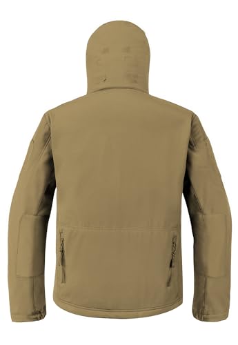 Image of Men's Softshell Jacket Fleece Windproof Waterproof Thermal Tactical Coat Outdoor Jacket Hiking Camping