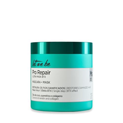 Let Me Be - BTX Pro Repair, Btox Capilar Profesional Orgánico de Un Solo Paso, Tratamiento Reductor de Volumen y Anti-Frizz Sin Formol con Keratina Hidrolizada, Colágeno y Aceite de Coco | 500g