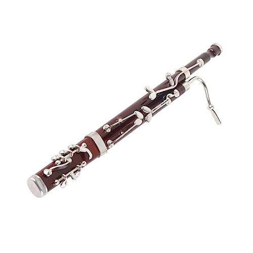 Bassoon, 6.7in with Stand Miniature Instruments Bassoon Ornament for Room Decoration