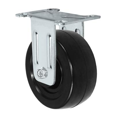CasterHQ - 3" X 1.25" Stainless Steel Rigid Caster with Hard Rubber Wheel - 300 lbs Capacity