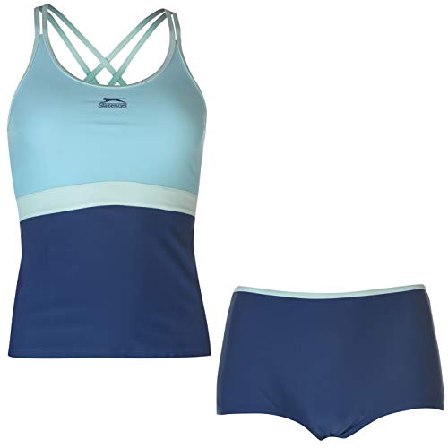 Slazenger - Tankini para mujer azul marino M
