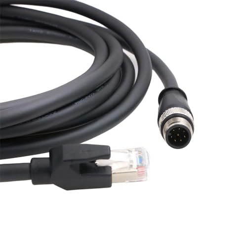 Cable Ethernet M12 8 Pin RJ45 30 m Negro miniatura 4