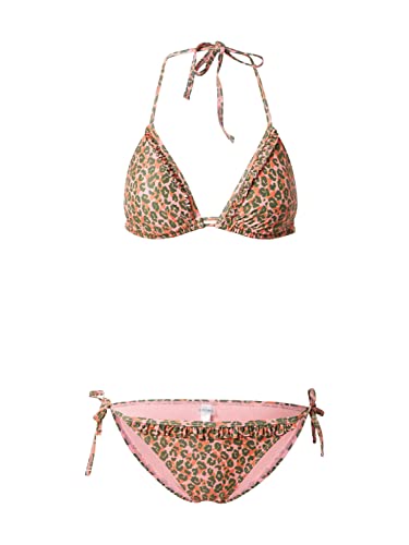 Shiwi Damen Bikini Liz hellpink/dunkelgrün/hellrot 40