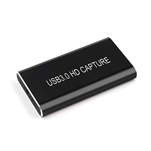 HDMI-Videoaufnahmekarte HDMI zu USB 3.0 Typ C-Videoaufnahmegerät mit 3,5-mm-Klinkenbuchsenausgang für PS4 WII Xbox Phone TV STB-Spieleaufnahme Cover