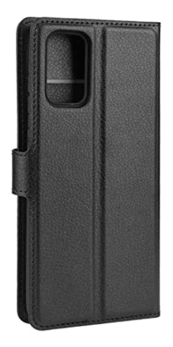 Capa Capinha Carteira De Couro Preta Para Galaxy S20 FE com Tela de 6.5 Polegadas Flip Magnética com