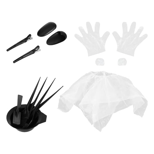 DEARMAMY Kit para Teñir el Cabello de 11 Piezas Guantes Desechables Gorro de Baño y Recipiente para Tinte Accesorio Profesional para Salón y Uso Doméstico Herramientas para Coloración