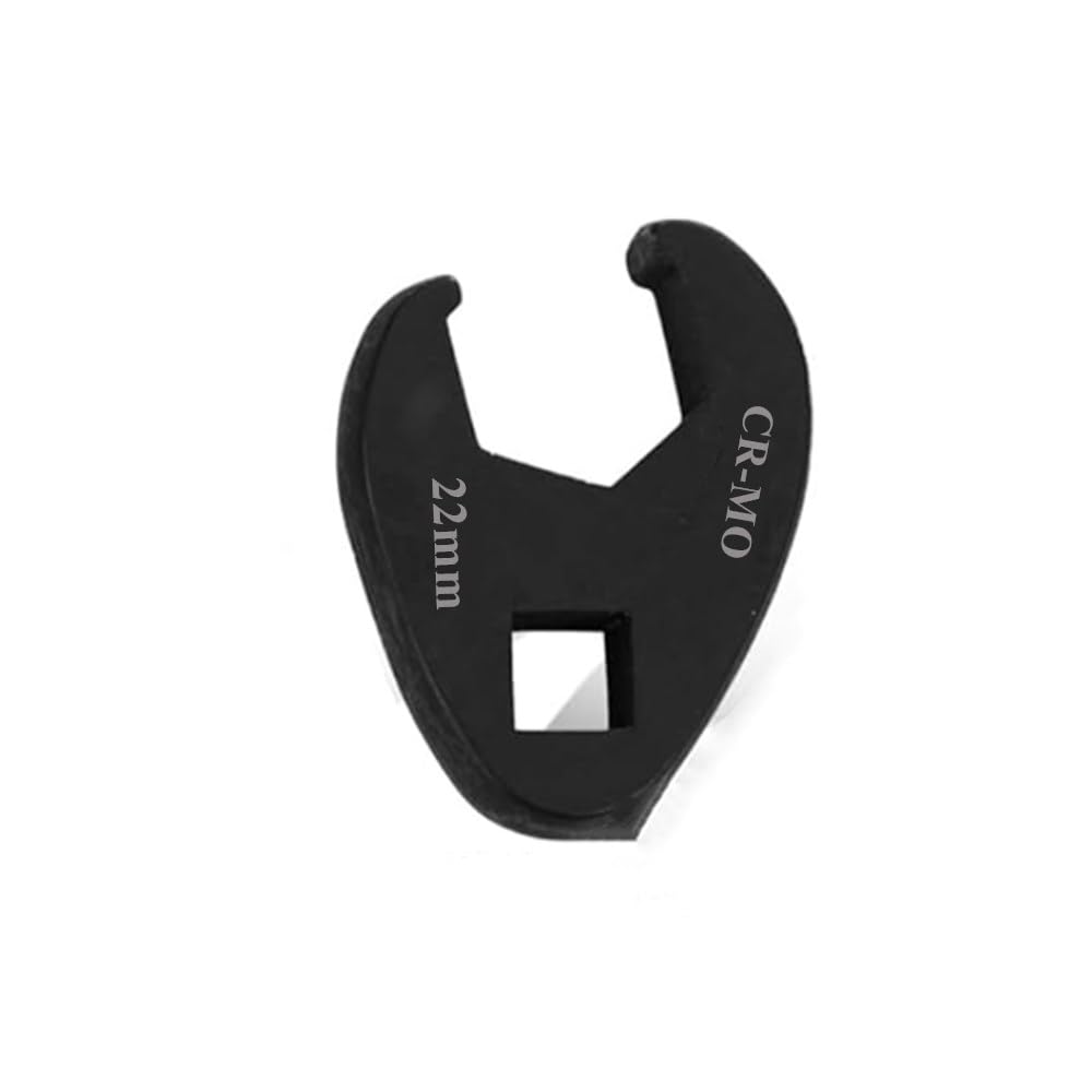 FLZOSPER 1/2β Drive Metric 22mm Fractional Crowfoot Flare Nut Wrench, Fully Polished Ratcheting Crowfoot WrenchοΌOpen End Crows Foot WrenchοΌBlack