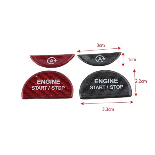 Bouton de démarrage W206 carbone : protège et cache les rayures - 2